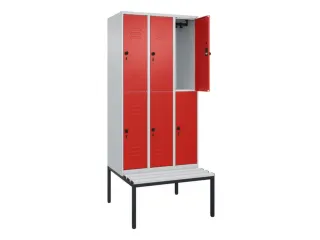 Dubbeldekse dekenkist,HxBxD 2120x900x815mm,3x2vak.,vak B 300mm - 2