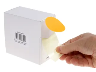 Etiketten Op Rol 50mm Fluor Oranje Met Dispenser 500 Stuks - 5
