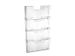 Folderhouder Europel 4x A4 wand liggend koppelbaar transparant - 4