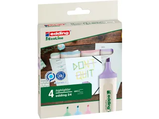 Markeerstift edding 24 EcoLine pastel assorti set à 4 stuks - 2