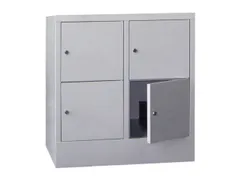 Vakkenkast HxBxD 855x830x500mm 4 Vakken 400mm Cilinderslot Ral7035