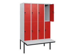 Dubbeldekse dekenkist,HxBxD 1950x1200x815mm,4x2vak.,vak B 300mm - 2