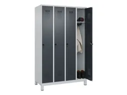 locker,HxBxD 1950x1200x500mm,4vak,vak B 300mm,draaigrendel,voeten