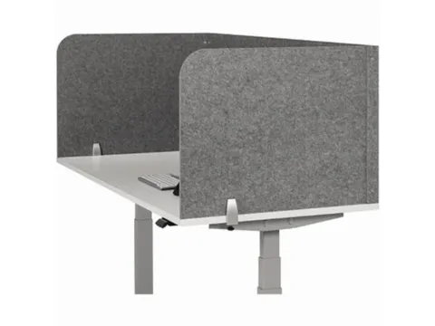 Akoestische Scheidingswand Bureau 160x60x60cm LichtGrijs Gesloten