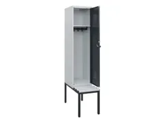 locker met bank,HxBxD 1950x400x815mm,1vak,vak B 400mm,draaigrendel