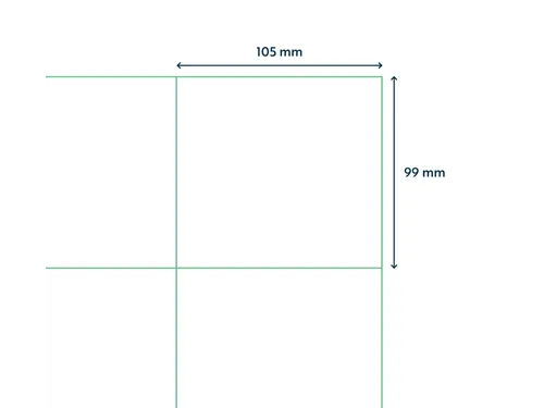 Etiket Premium 105x99mm Wit XL Pack 1000 Vel