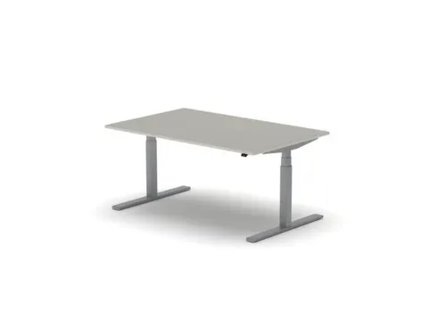 Elektrisch ihv bureau,HxBxD 650-1310x1600x1000mm,blad lichtgrijs