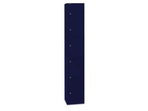 lockerkast,HxBxD 1802x305x305mm,6vakken,cil.-slot,romp oxfordblauw