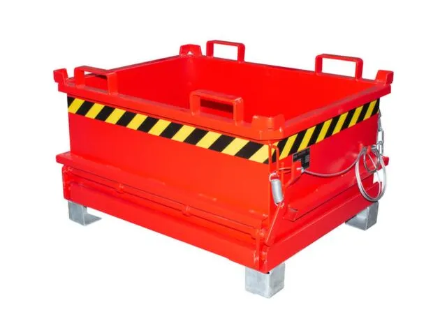 mini-benne à fond ouvrant,HxLxl 625x800x1000mm,0,24m³,fourreau,acier