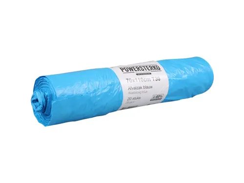 PowerSterko Afvalzak Blauw Gerecycled LDPE T30 70x110cm 300 Stuks