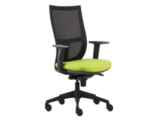 Bureaustoel Euroseats Curve kunststof voetenkruis zwart - 2