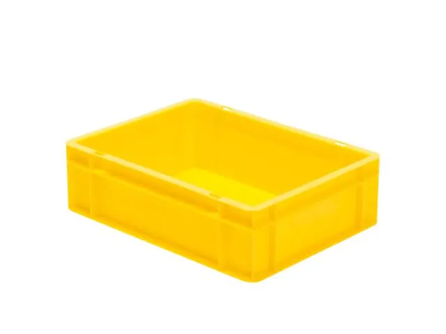 Euronorm-stapelbak 10l 120x400x300mm Wanden/bodem Gesloten Geel