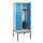 locker met bank,HxBxD 2120x800x815mm,2vak,vak B 400mm,draaigrendel
