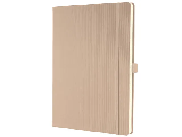 Notitieboek Conceptum A4 Beige gelinieerd hardcover. Genummerde pagina