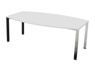 vergadertafel,HxBxD 740x2000x1200mm,vatvormig,Bl-wit - 1