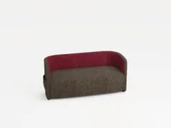 sofa,2-zits,stof bruingrijs/rood,HxBxD 760x1570x760mm,2zijvakken