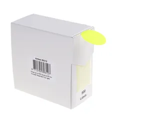 Etiket Rillprint 35mm 500st op rol fluor geel - 2