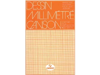 Millimeterpapier Canson bruingeel bedrukt 50vel 72gr A3 wit - 1