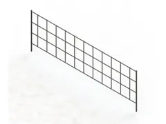 afschermrooster,v. inhaakstelling,HxD 150x600mm,vrijstaand,staal