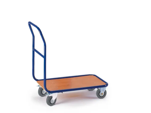chariot avec barre de poussée,force 400kg,plateau Lxl 1000x700mm