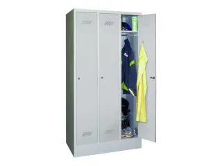 locker,HxBxD 1850x900x500mm,3vak,vak B 300mm,RAL7035,front RAL7035 - 3