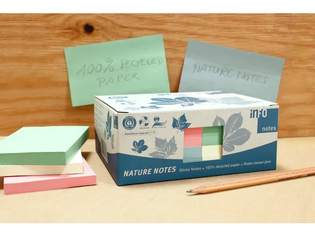 Sticky Notes 125x75Mm Assorti Recycled Doos A 12 Blok