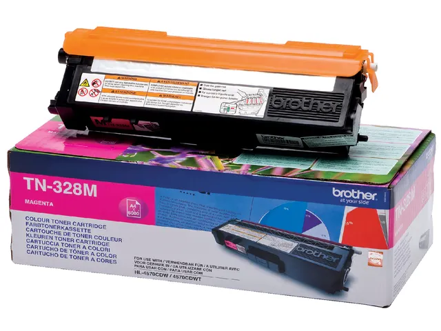 Tonercartridge Brother TN-328M rood