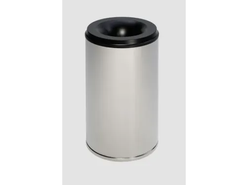 prullenmand van RVS zelfblussend 110 liter HxØ 750x465mm kop zwart
