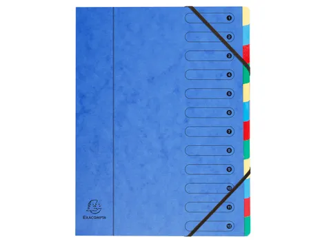 Sorteermap Harmonika 12 vak ass