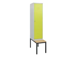 locker met bank,HxBxD 1950x400x815mm,1vak,vak B 400mm,cil.-slot