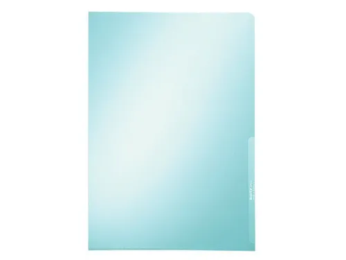 Insteekmap L-map Leitz Premium A4 0.15mm Pvc Blauw Glashelder