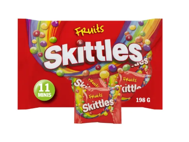 Snoep Skittles fruit uitdeelzak 11 zakjes a 18gr