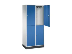 grootvolume garderobekast,RAL 7035/RAL 5010,HxBxD 1950x820x500mm