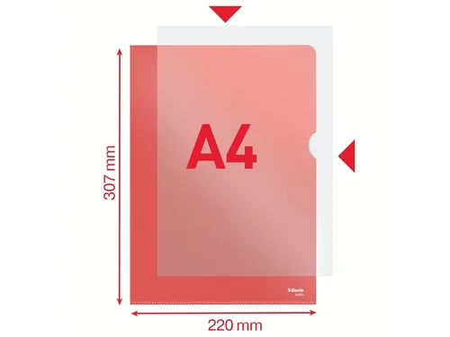 L-map Esselte Standaard A4 Pp Rood 0.11mm