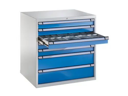 ladekast HxBxD 1000x1005x695mm 7laden vergrendeling RAL7035 RAL5012