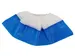 CMT pp non woven schoenovertrek wit met blauwe CPE zool