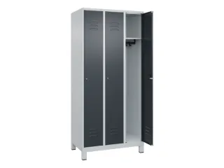 locker,HxBxD 1950x900x500mm,3vak,vak B 300mm,cil.-slot,voeten - 2