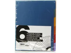 tabbladen, voor A4 schriften, set van 6 stuks