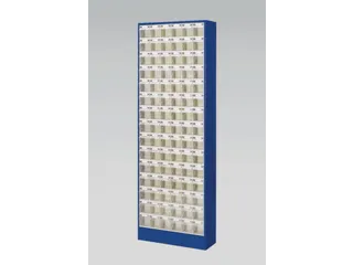 Transparante Magazijnbakken 90Bakken Abs-Kunststof Corpus Ral5010 - 2