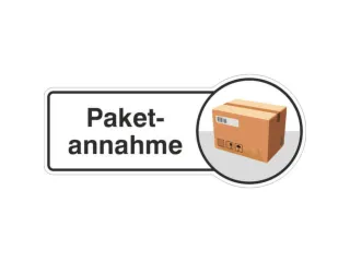 aanwijzingsbord,Pakketaanname,PVC,om te verlijmen,HxB 130x300mm - 1