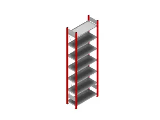 dossierstelling,grondveld,HxBxD 2350x810x335mm,vaklast 60kg - 1
