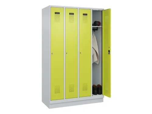locker,HxBxD 1950x1200x500mm,4vak,vak B 300mm,cil.-slot,sokkel