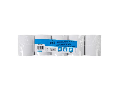 Thermische Tel- en kassarol, 1voud 44 g, 80x70x12mm, Wit