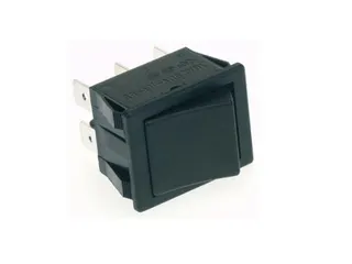 Vermogen Rockerschakelaar 10A-250V Dpdt On-On - Zwarte Afdekkap - 1