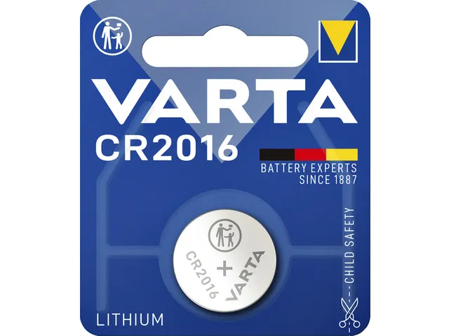 Batterij Varta knoopcel CR2016 lithium blister à 1stuk