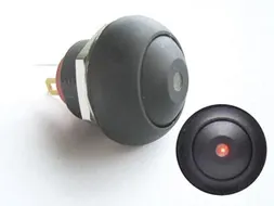 Miniatuur Drukschakelaar Met Rode Led Spst Off-(On)