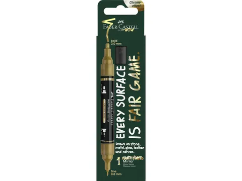 Chrome marker Faber-Castell Multimark 550 chroom copper op blister