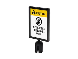 Topbord A4 Voor Afzetpaal Flexi Economy Zwart - 1