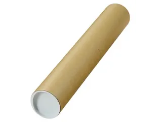 Verzendkoker 500x80mm rond bruin - 1