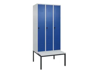 locker voor scheiding van kleding,HxBxD 2120x900x815mm,3vak - 1